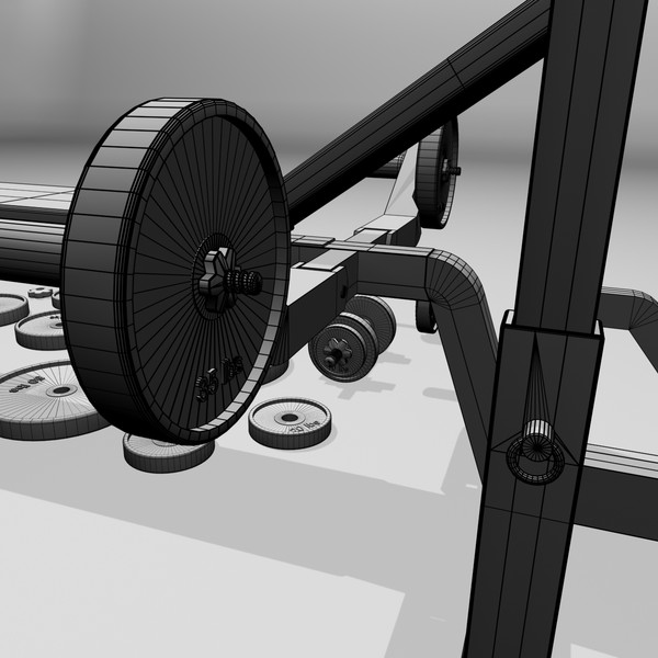3d realistic exercise machine bench press - Workout Bench by Working Lens Productions
